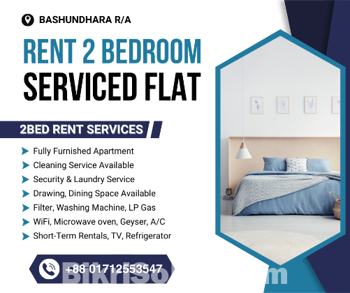 RENT Decorated 2 Bed Room Flats In Bashundhara R/A